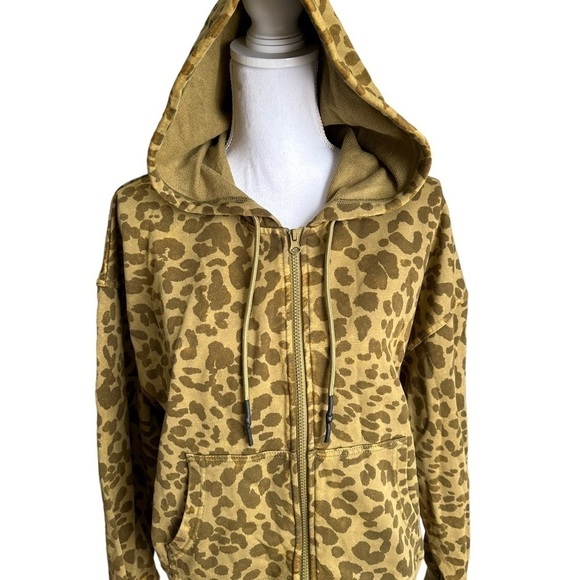 JoyLab Full zip Army Cheetah Print Hoodie Jacket Size Small - Picture 12 of 17